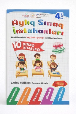 Kitab Çinar Yayımları Aylıq Sınaq İmtahanları 4-cü Sinif 10 Sınaq Kitabçası